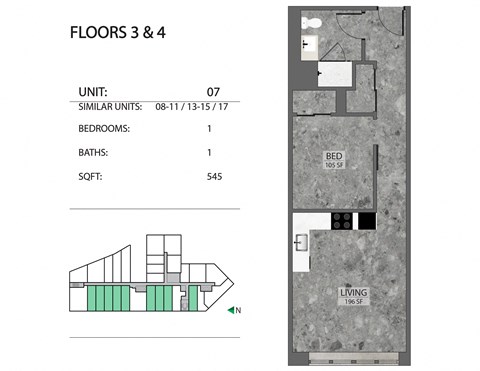 a floor plan of the apartment